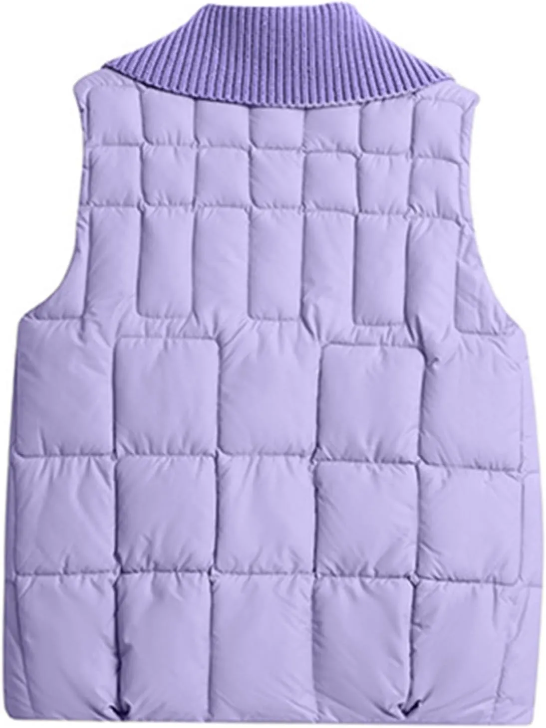 2024 Womens Quilted Vest Lightweight Down Vests Stand Collar Padded Outwear Pockets Trendy Fashion Sleeveless Puffer Jackets