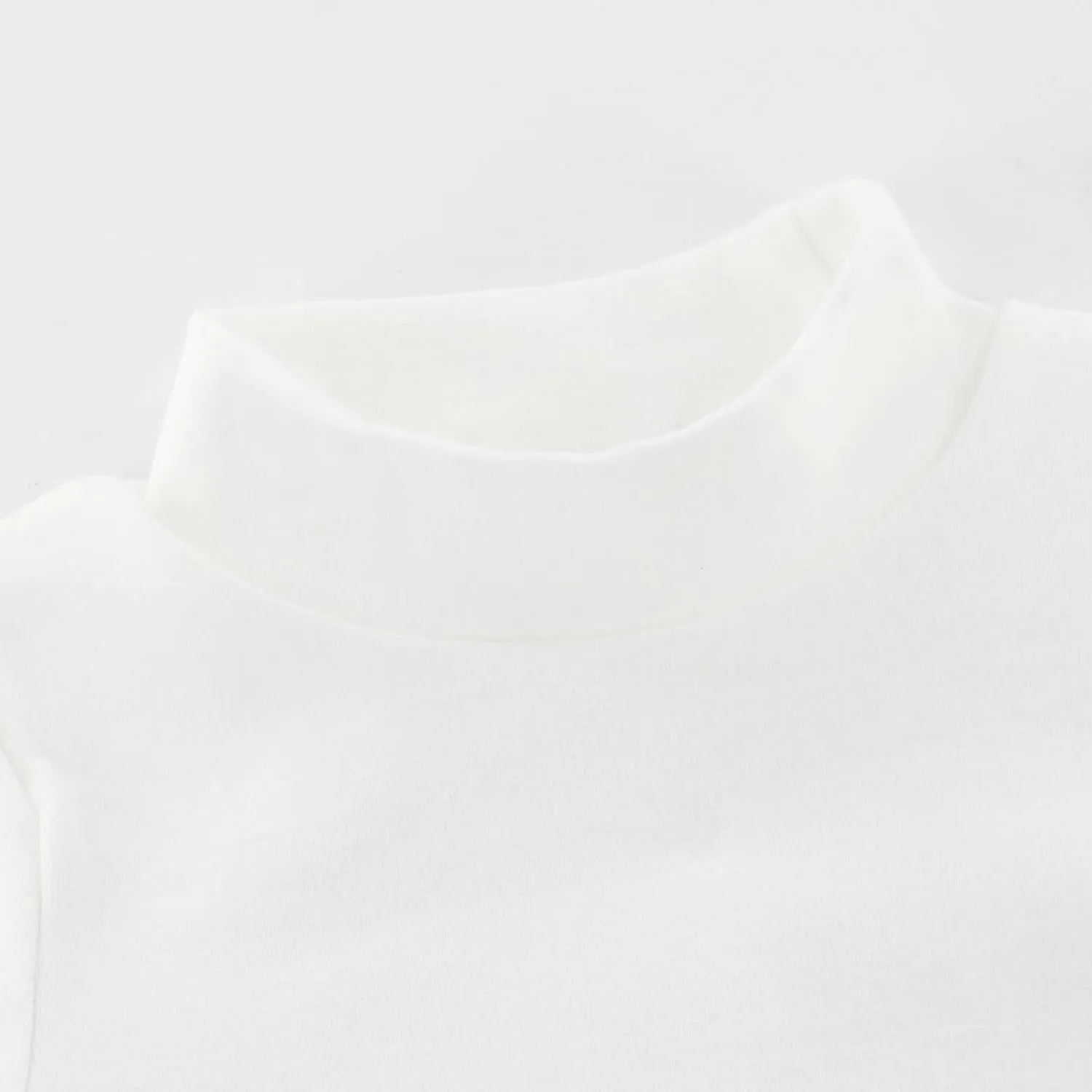 Boys Girls Soft Cotton Long Sleeve Turtleneck Shirts Solid Color Autumn T-Shirt for Kids 2T-8 Years