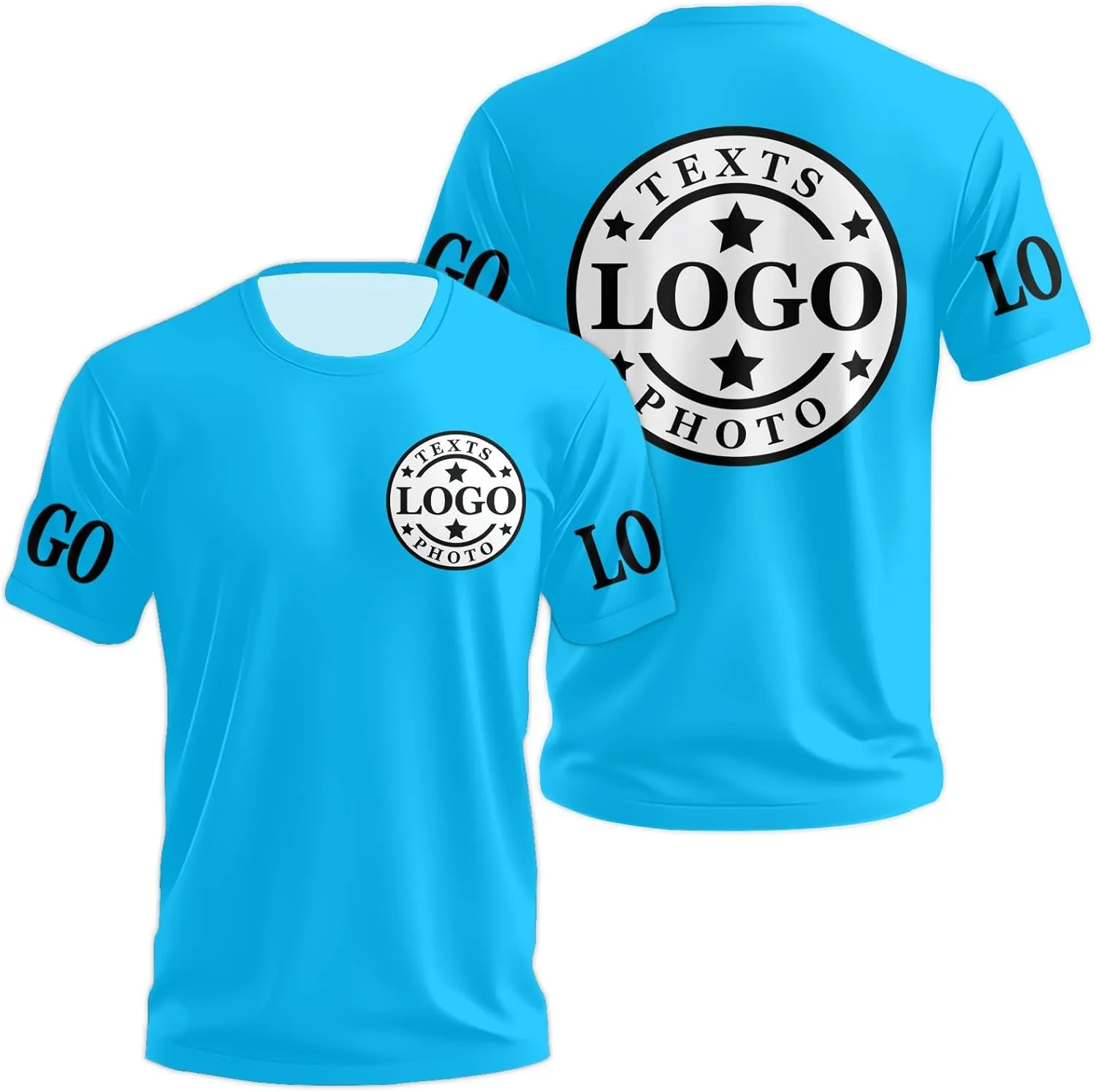 Custom T Shirts for Men Custom Tshirts Unisex Add Text Logo Photo Personalized Tshirts Customized T Shirts Front Back