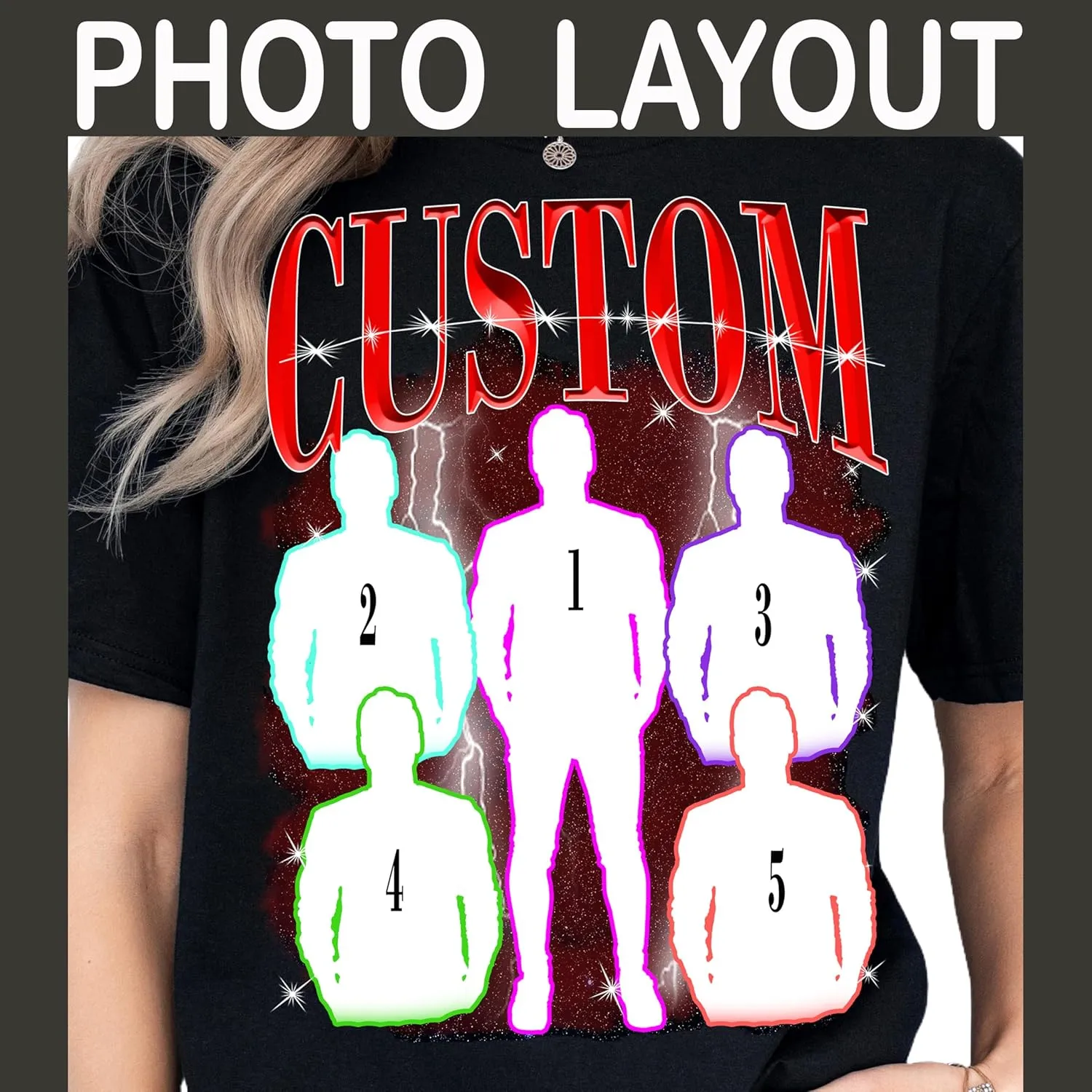 Custom Your Own Toodler T-Shirt, Bootleg Rap Tee, Personalized Gifts for Couple Shirts,Your Custom Photo and Text T Shirt, Including Graphic Tee and Dog Shirts, Insert Your Design Shirt