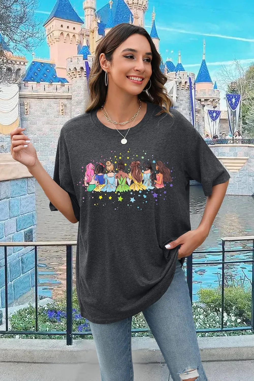 UNIQUEONE Magical Shirt for Women: Magic Kingdom Tshirt Princess Shirt Family Vacation Trip Tee