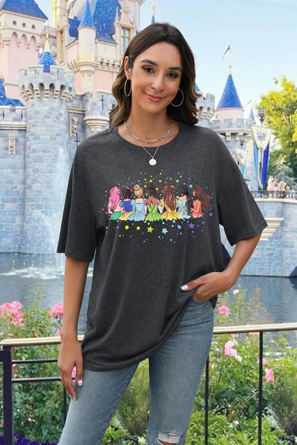 UNIQUEONE Magical Shirt for Women: Magic Kingdom Tshirt Princess Shirt Family Vacation Trip Tee