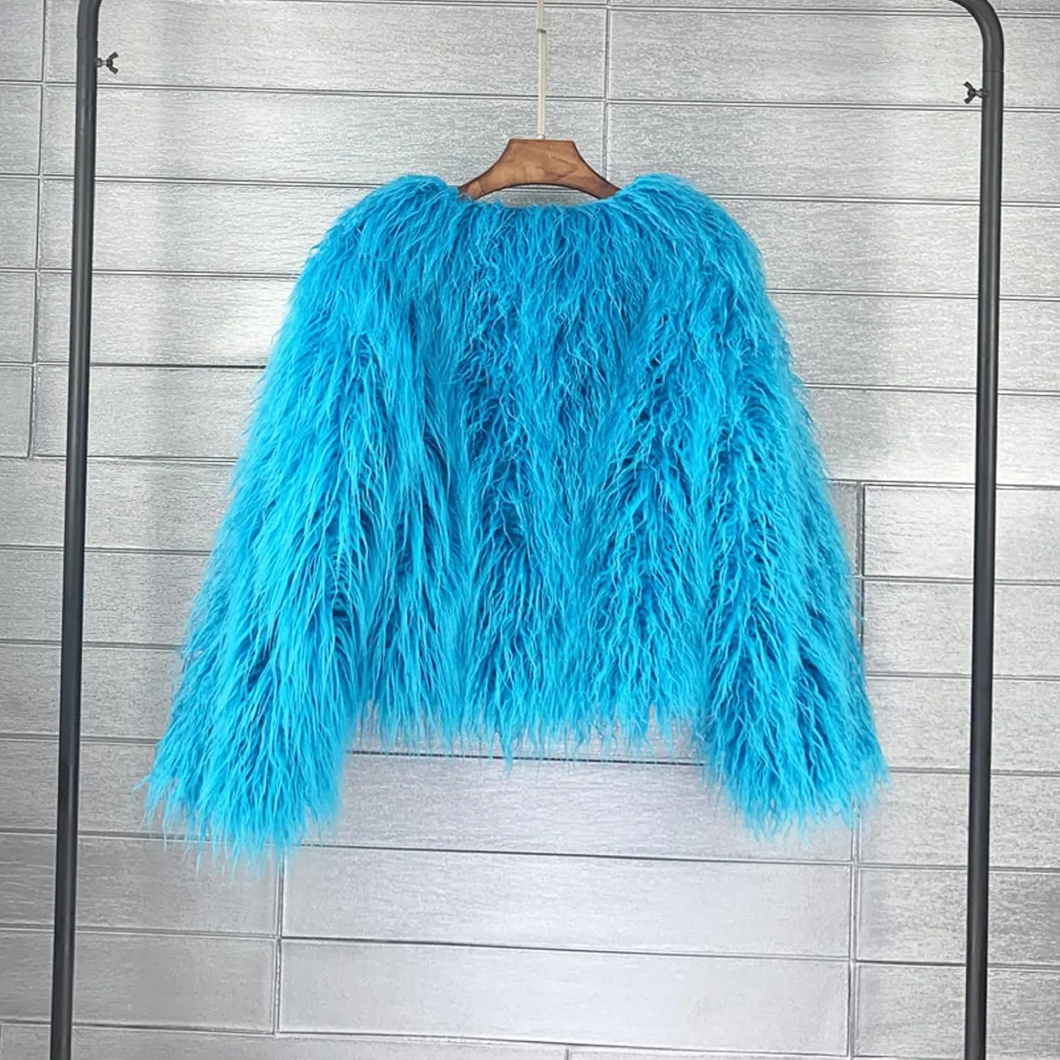 Winter Fluffy Faux Fur Coat Women's Shaggy Jacket Long Sleeve Outwear