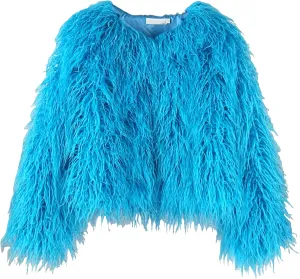 Winter Fluffy Faux Fur Coat Women's Shaggy Jacket Long Sleeve Outwear